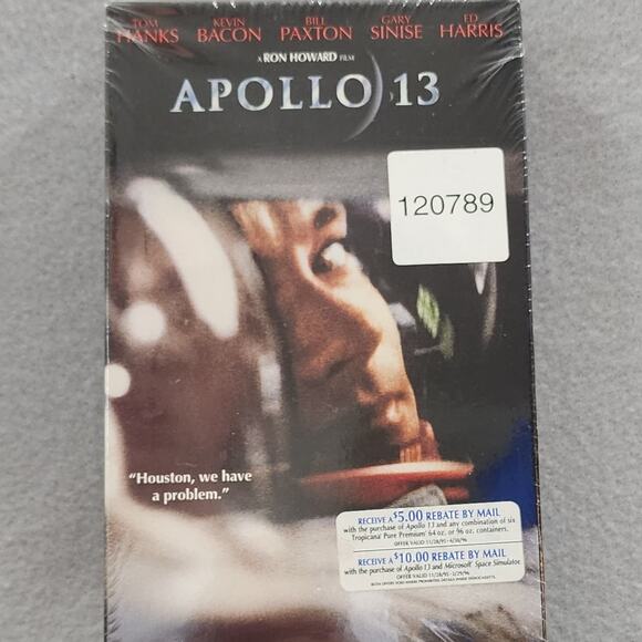 APOLLO 13 (VHS, 1995) Tom Hanks, Video VCR Tape Movie Vintage New Factory Sealed - Picture 1 of 3